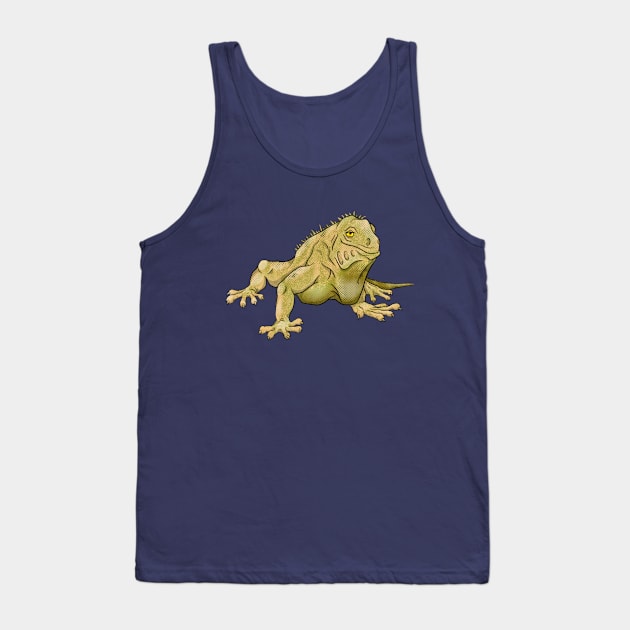 Green Iguana Tank Top by Milky Milky